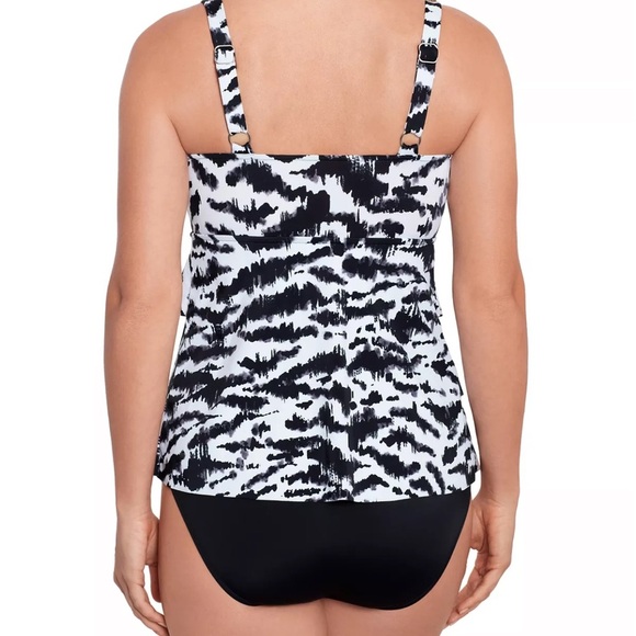 SWIM SOLUTIONS Tummy Control Triple Tier Fauxkini, Created For Macy's -Size 20W - Picture 10 of 11